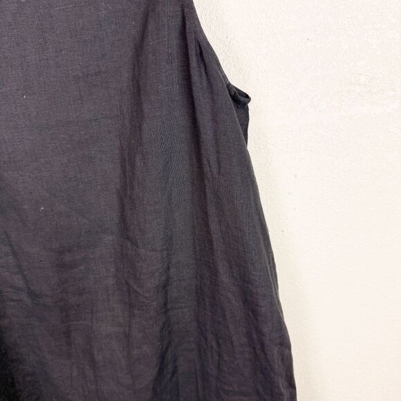 J. Crew Y2K Linen A Line Mini Dress Size Medium Artsy lagenlook Boho Babydoll - Picture 3 of 6